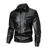 Mens Slim Fit Faux Leather Bomber Jacket Winter 2026 Casual Stylish Outerwear With Zipper Side Pockets