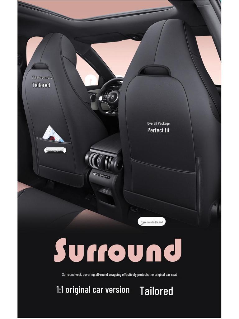 BYD Yuan Plus Universal Cartoon Car Seat Cushion - Full Coverage, All-Season Technology Cloth