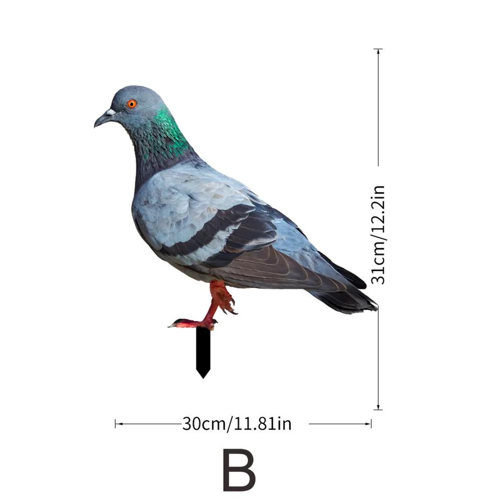 Farm Figurine Pigeon Card Install Outdoor Package Content Garden Pigeon Acrylic Farm Themed Decoration Realistic Appearance Card