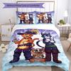 3pcs Puss In Boots Bedding Set Duvet Cover Closure Includes 1 Duvet Cover & 2 Pillowcases, Soft and Comfortable for All Seasons.