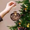 Weihnachtskrippe Dekoration 3D-Effekt Druck Acryl wiederverwendbar Indoor Outdoor Weihnachtsbaum rund Geburt von Jesus Erlöser Hängende Ornament Anhänger Festival