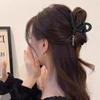 Elegante Schwarze Strass-Haarklammer - Großes High-End-Accessoire