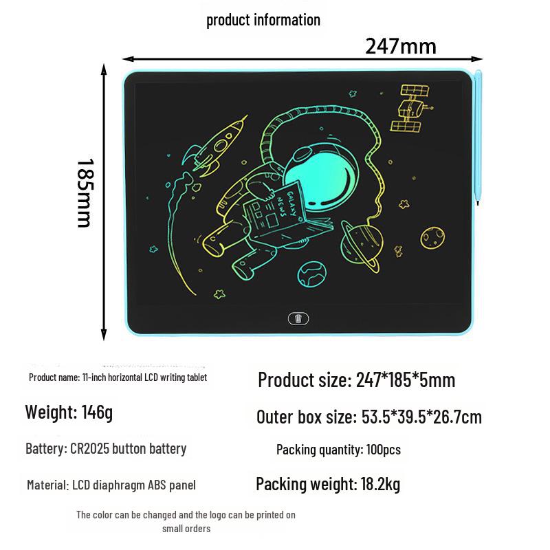 Children's Large LCD Handwriting Tablet with One-Click Clear Feature for Drawing and Writing