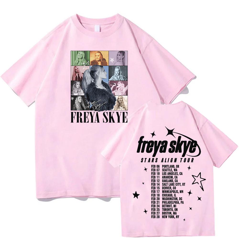Freya Skye Printed Tshirt A Unisex Shortsleeved Printed GarUnisext Breathable Cotton Tshirt for Enjoying Street Style Music