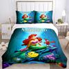 3pcs Set Mermaid1pc of Quilt Cover+2pcs of Pillowcase, No Core, Print Bedding, All Seasons Bedroom Setting061