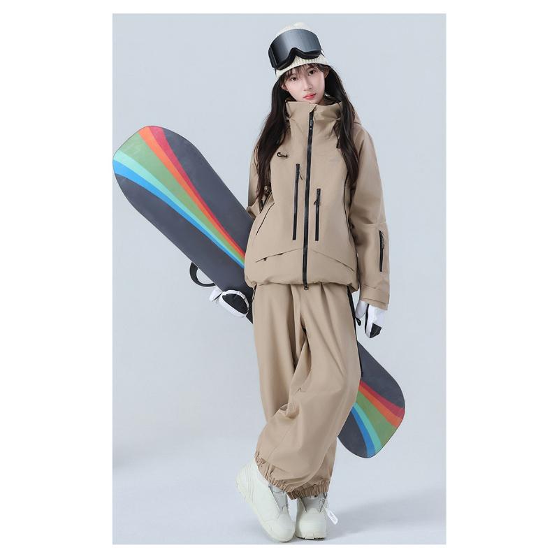 Skianzug für Damen und Herren Outdoor Winter Warm Snowboardanzug Wasserdicht Winddicht Skijacken und Hosen Set Unisex Atmungsaktiv Isoliert Schneeanzug