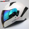 Double Lens Motorcycle Helmet Full Helmet Drinking Water Lightweight Four Seasons Ghost Face Helmet with Bluetooth