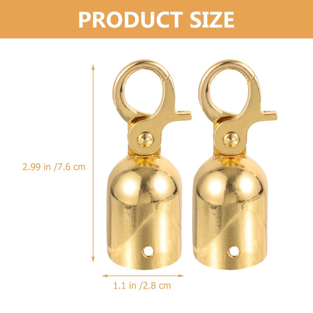 

2Pcs Stainless Steel Rope End Stoppers Decking Fittings Secure Ropes Prevent Slipping Lasting Time Professional Look Residential золотистый