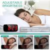 12/24H Display LED Desk Clock Temperature Display Mirror Digital Alarm Clock  Desktop