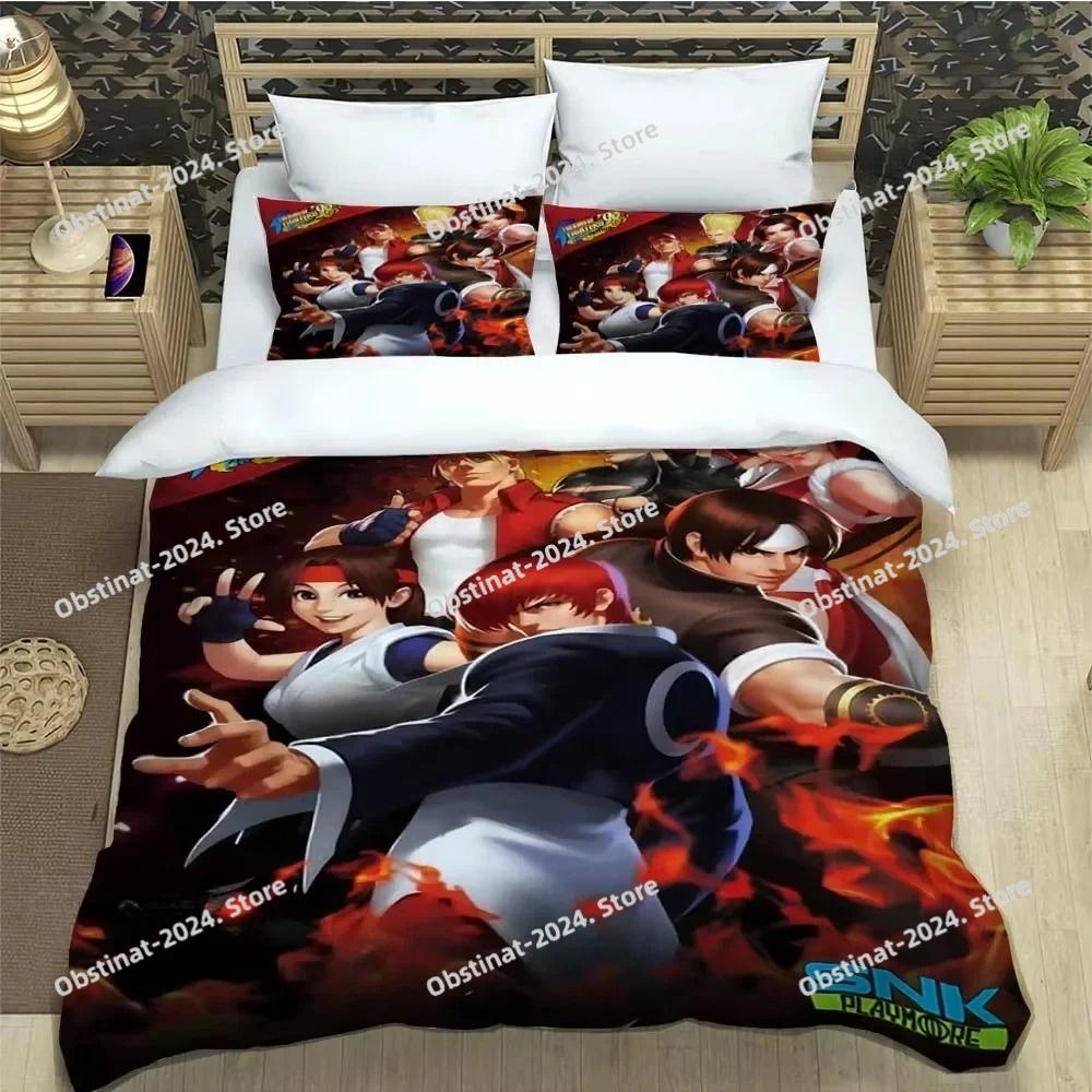 KOF Game Cartoons 3D Bedding Set Printed Duvet Cover Sheet Pillowcase Soft Quilt Cover Full Queen King Size Luxury Birthday Gift