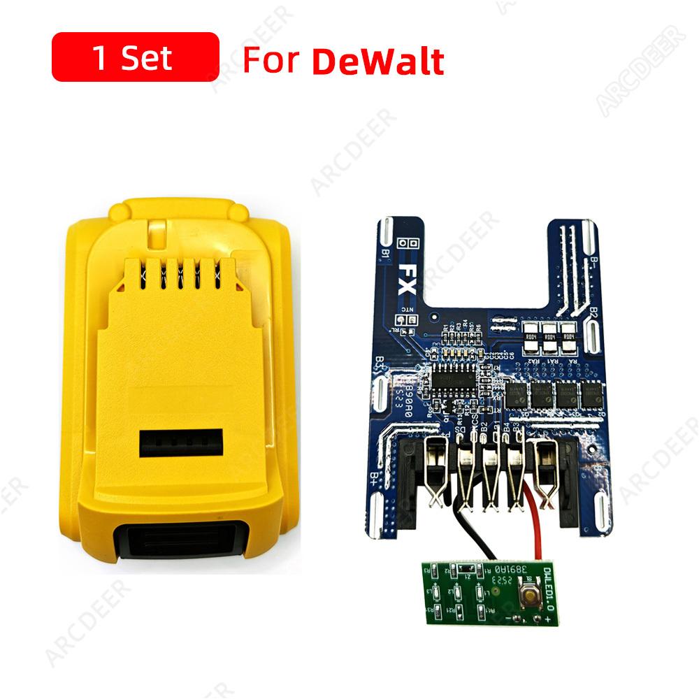 1/2/4/6/10Set 18V 21V 10*18650 Power Tool Accessories Li-ion Battery Case For Dewalt BMS Box 4Mos Charging PCBA Power Display