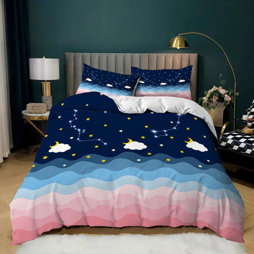 Comforter Small Fresh Microfiber Fresh Garden Style Colorful Flowers Bedding Set For Kids Girl Women Twin Double King Size