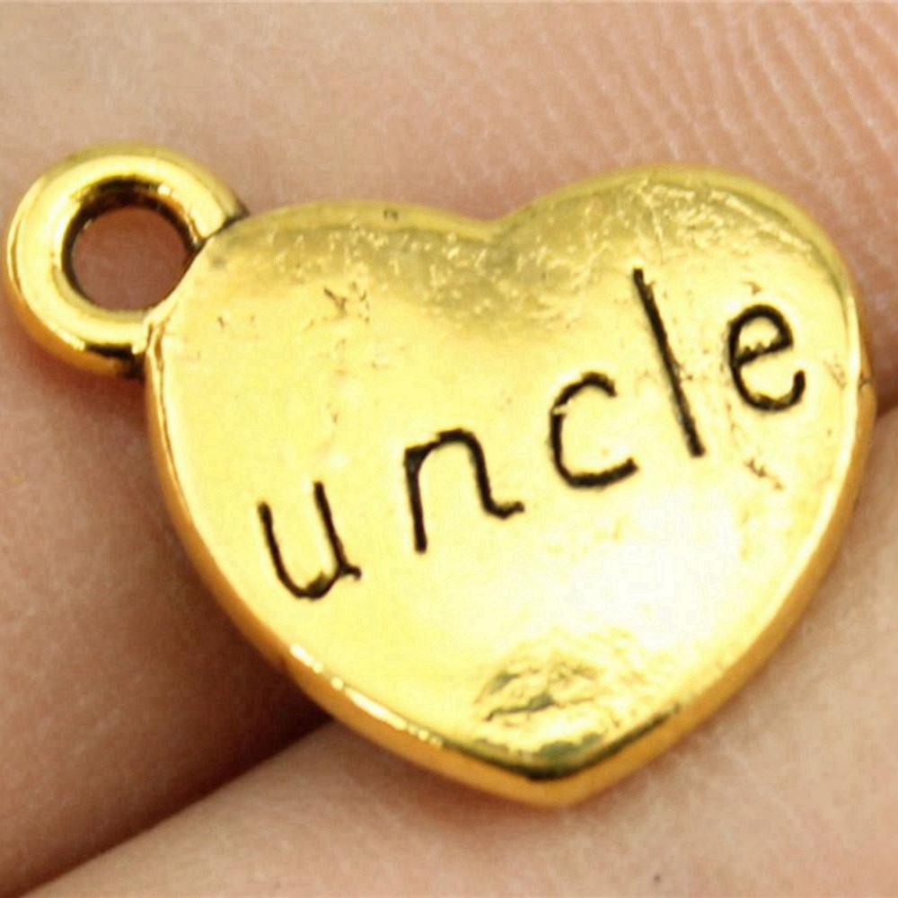 Family Member Heart Tags Charms Pendant Male Jewellery Massive Aesthetic Souvenir