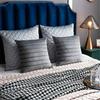 A Pair Luxury Velvet Applique Cushion Covers Home Decor Striped Throw Pillow Cases 45x45cm/30x50cm