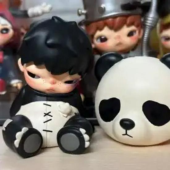Xiao Ye Rose Aviator Little Prince Panda Pianist Doll Hanging Hand-Painted Ornament