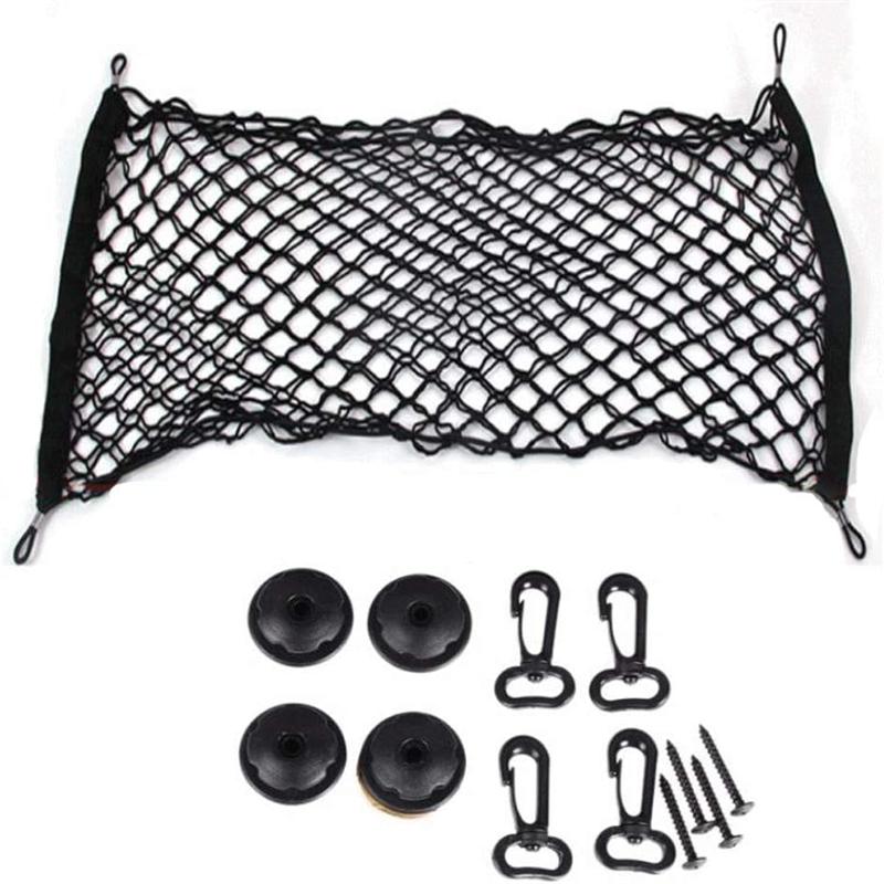 

Автомобильная грузовая сетка для багажника автомобиля, сетка для багажника, эластичная автомобильная сетка для грузовика, грузовая сетка, органайзер для багажника автомобиля, 90x40 см 90*40CM чёрный