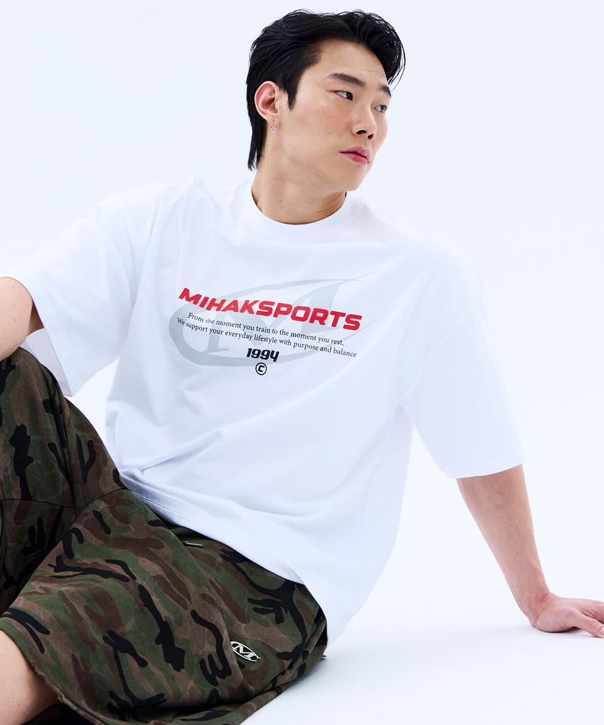 Mihag Performance Stamp Oversized T-Shirt (White)