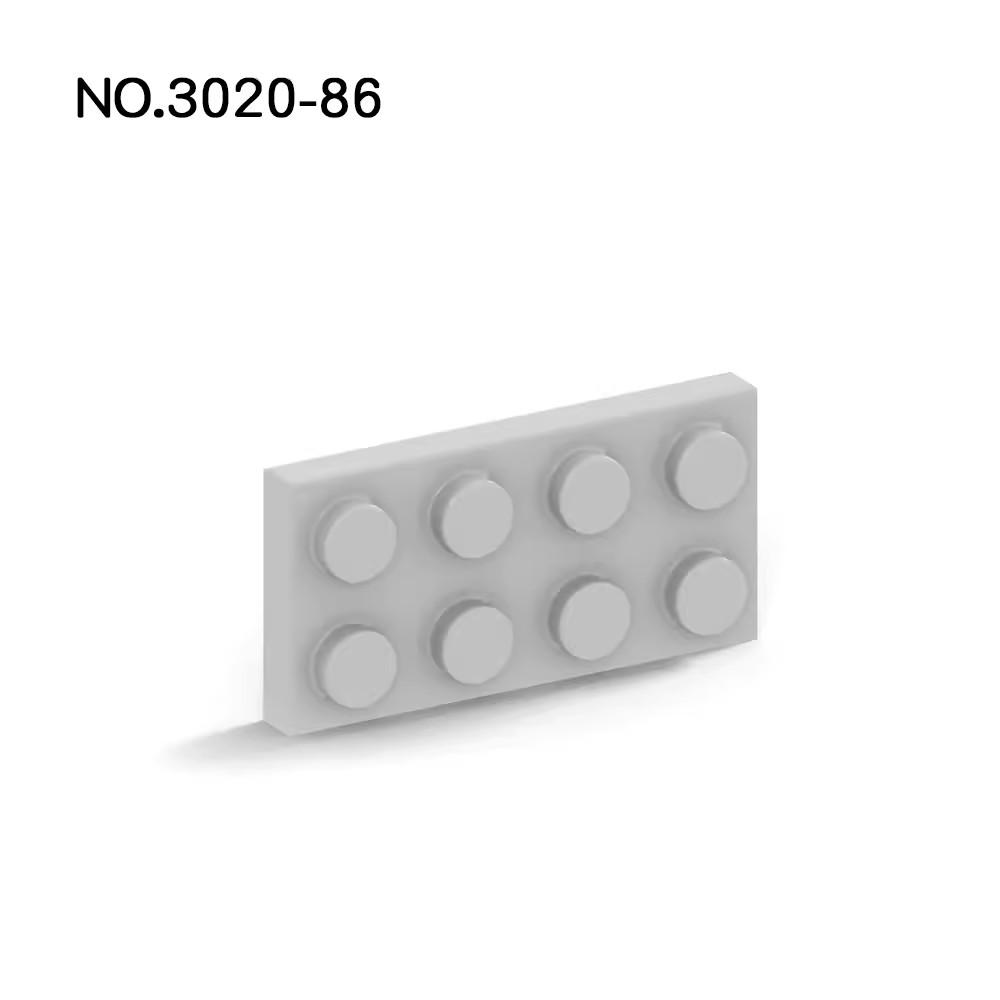 20Pcs MOC Parts 3020 Plate 2 x 4 Works With Blocks DO IT YOURSELF Assmble Construction Bricks Particle Kid Brain Puzzle Toy Birthday Gift Idea