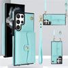 Lanyard Leather Wallet Phone Case for Samsung Galaxy S25 S24 Plus S23 FE S22 Ultra S21 S20 S10 Note 20 Flip Stand Cover Back Bag