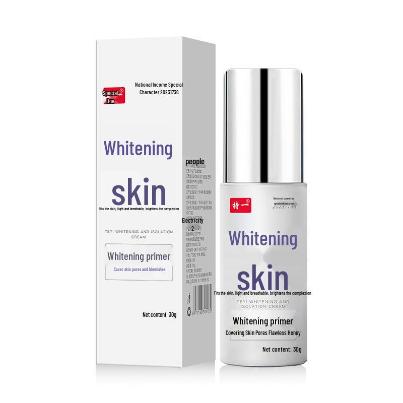 Radiant Whitening Primer: Brightens, Prevents Smudging, Lightweight & Breathable Pre-Makeup Base.