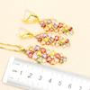 Luxury Multicolor Crystal Gold Plated Jewelry Sets Earrings Necklace Pendant Ring Bracelet  Jewellry For Women Wedding Gift