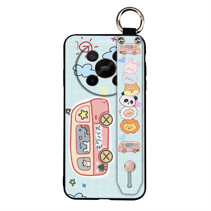 Cartoon Ring Phone Case For ZTE Blade V70 Max/Nubia V70 Max Shockproof Wristband Phone Holder Wrist Strap Silicone Cute
