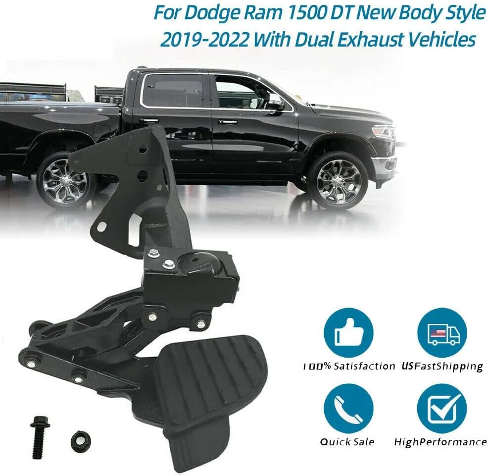 Rear Bed Step Replacement for 2019 2020 2026 2026 Dodge Ram 1500 DT Dual Exhaust New Body Style Retractable Bumper Step