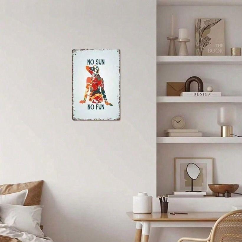 Metal Poster Vintage Woman Funny Wall Art 8x12 Inch Home Decor Sign