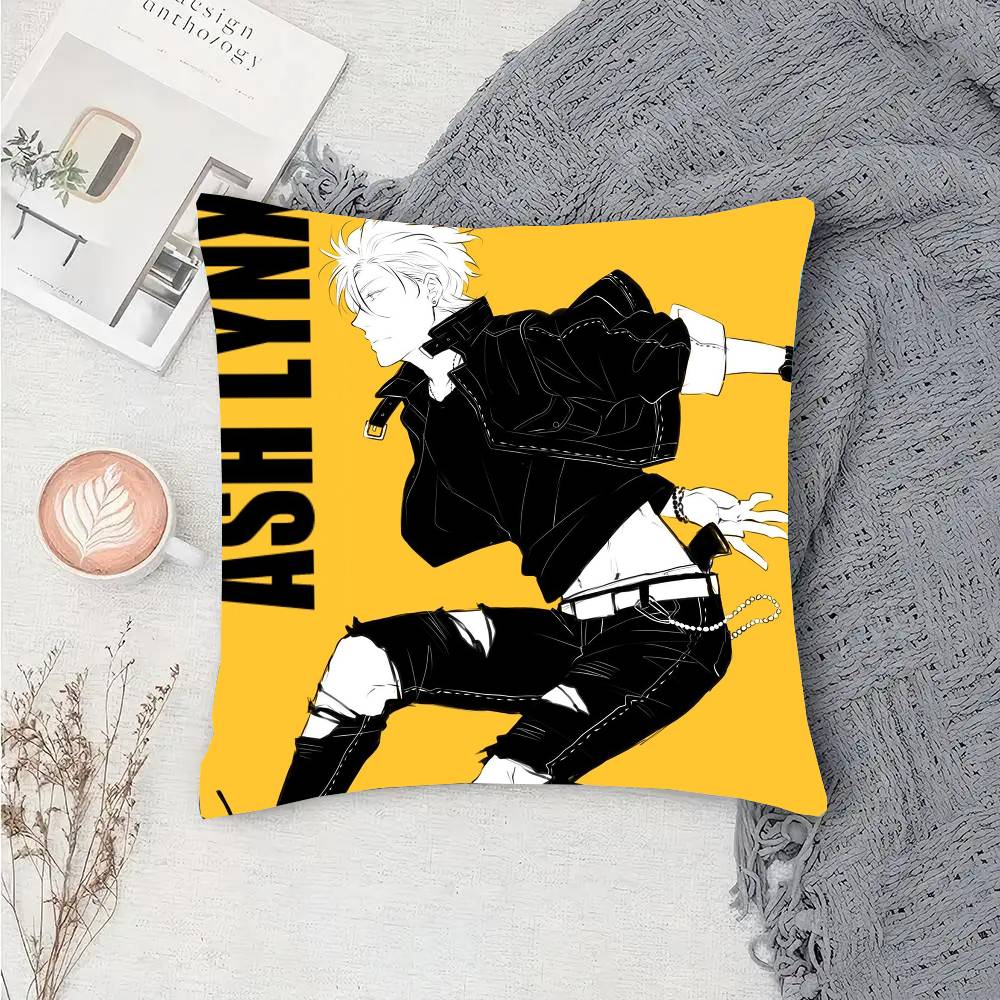 Anime BBanana Fish Pillow Case Fashion Square Pillowcase Bedroom Sofa Room Ins Decoration Leisure