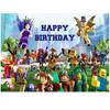 Roblox Game Themed Vinyl Backdrop Photo Background For Kids Boys Birthday Party Decoration Photography Prop Party Supply Cloth