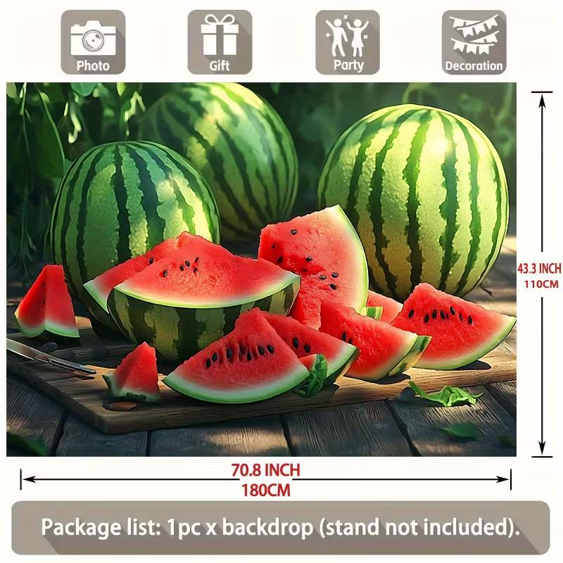 

2D Watermelon Party Tapestry Summer Picnic Photo Booth Backdrop for Kids Birthday 47.2x31.5inch/120*80cm