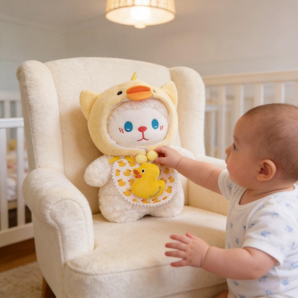Plush Sheep Toy Set With Pp Cotton Filling For Kids And Babies Gift