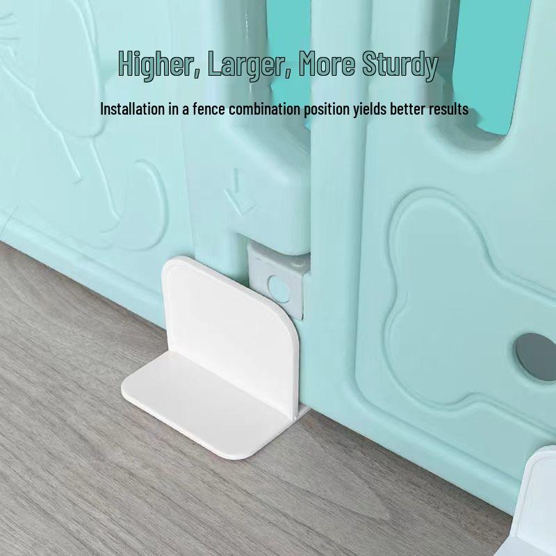 Foldable Baby & Child Play Fence with Non-slip Mat, Strong Suction Base, and Reinforced Buckle Baffle