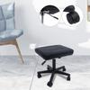 Adjustable Rolling Foot Rest for Office Under Desk Ergonomic Leg Support Stool PU Leather 360 Rotating Wheels