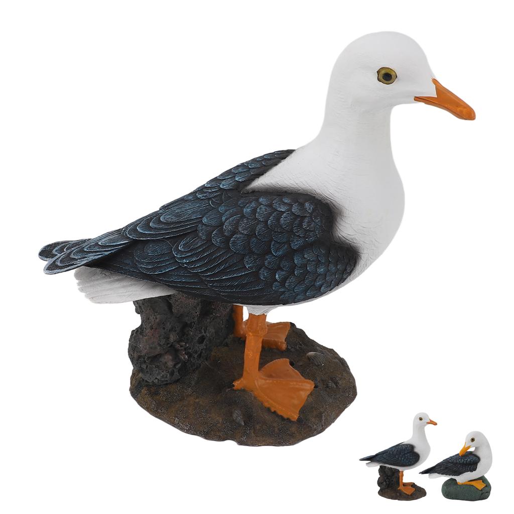 Resin Seagull Statue Sea Bird Figurine Mediterranean Style Decoration For Home Study Rooms Landscape Office Balconies Ornaments