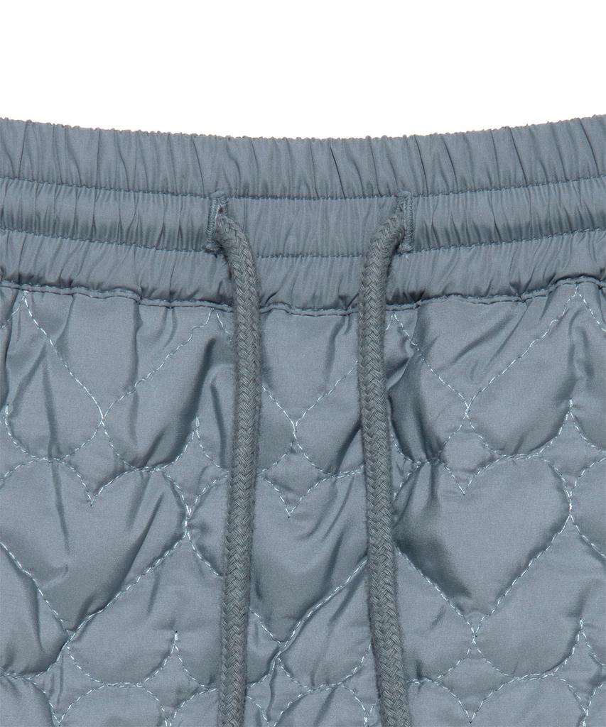 Lee Heart Quilted Mini Skirt Sky Blue