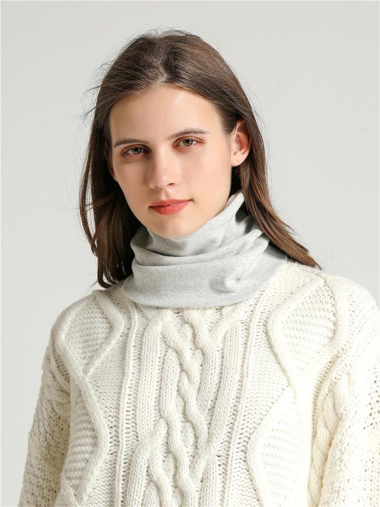 Wszechstronny bawełniany snood w jednolitym kolorze: Miękkie, Bez podszewki, Wysoki dekolt Kolory cukierkowe w stylu koreańskim