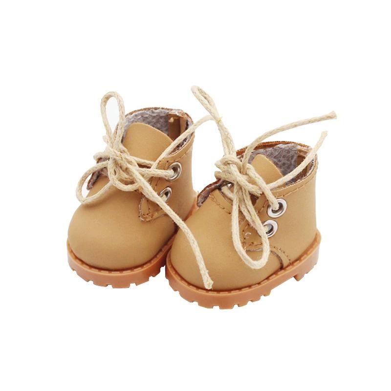 

1 пара Кукольная обувь на пальцы 3,8*2,3 см Кукольная обувь Аксессуары для кукольной обуви Кукольные ботинки Мини для кукол 15-17 см Кожа коричневый