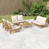 VidaXL Garden Lounge Set with Cushions 5 Pcs, Chairs with Backrest, Furniture Set with Coffee Table Patio Terrace, 3156485