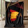 Spain football Printed Flannel Blanket Skin Friendly Warm Decorative Throw for Indoor Couch Bed Daily Use