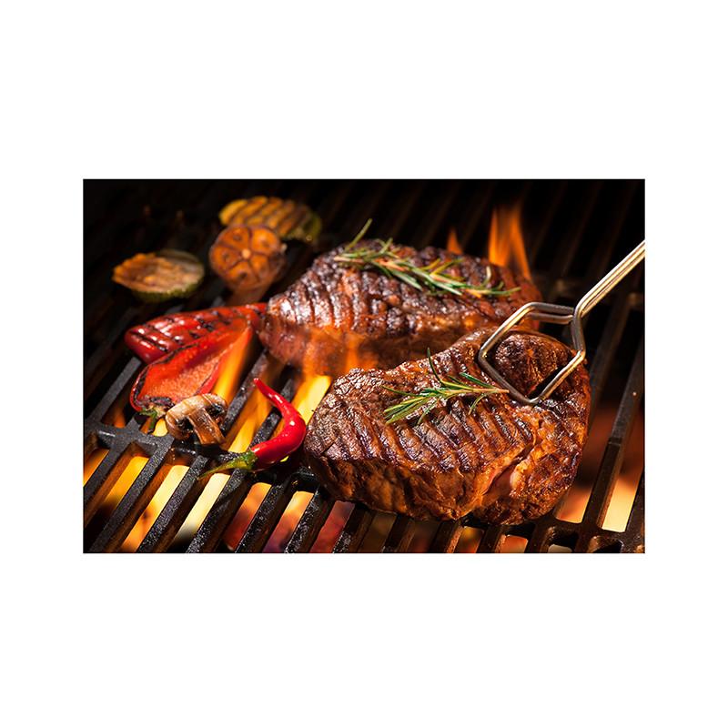 

Grilled Steak Poster Printing Barbecue Grilled Steak Photos Kitchen Dining Room Restaurant Wall Art Decor Food Decor 210*148mm
