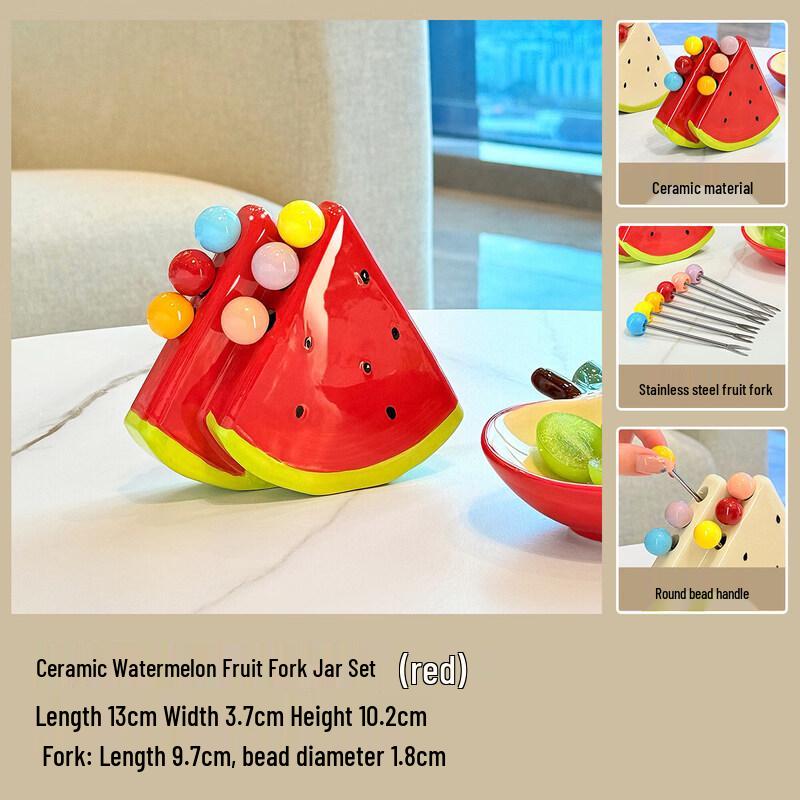 Qiwei Unicorn Child-Safe Ceramic Fruit Fork