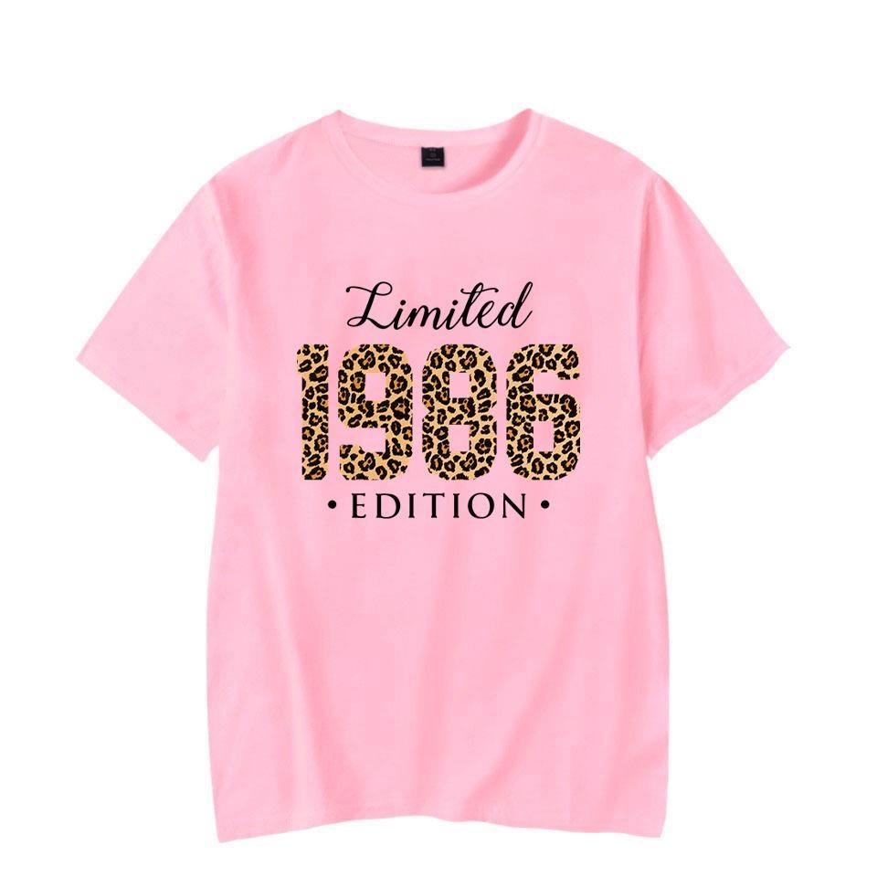 Women Vintage 1986 Birthday Gift T Shirt Retro Birthday Party Casual Summer Sleeveless Shirts XS