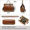 Women's Genuine Cowhide Leather Handbag - Handmade Shoulder & Crossbody Bag with Metal Buckle
