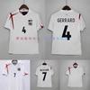 2006 England Trikot Weltmeisterschaft Nr. 7 Beckham 4 Gerrard Retro Langarm Kurzarm Fußballtrikot