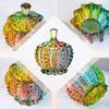 Barattoli in Vetro Colorato Goffrato con Coperchio - Vasetti in Vetro di Cristallo da 6 oz per Caramelle - Barattoli Iridescenti per Caramelle Scatola per Gioielli per Matrimonio, Festa, Buffet Decorativi