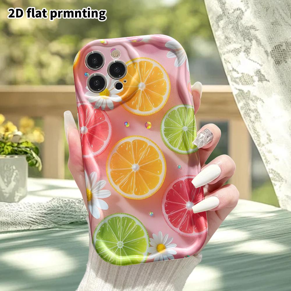 Phone Case: 2D Flat, Suitable for iPhone 18 17 16 15 14 13 12 Pro Protective Case, Phone Decoration, Fruit Slices, Perfect Christmas and Halloween Hol