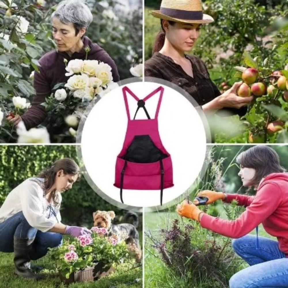 Vegetable Storage Harvesting Apron Quick Release Fruit Picking Bag Gardening Apron  For Weeding