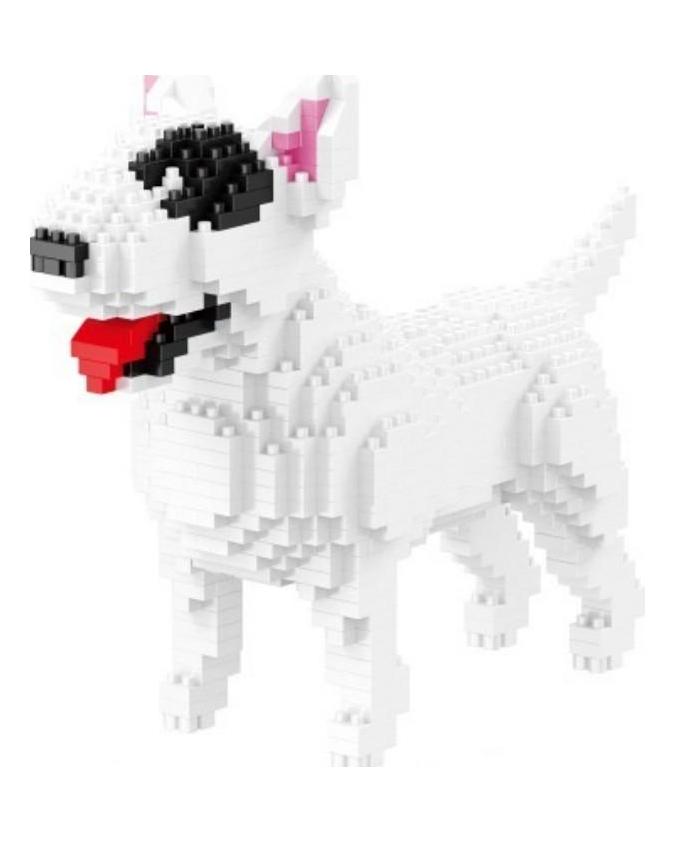 18245 Tierwelt Pit Bull Terrier Hund Stand Haustier Puppe Modell Mini Diamant Blöcke Ziegel Gebäude Spielzeug für Kinder keine Box