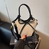 Retro Bag Women's Spring and Summer Trend Line Versatile Texture Hand Bag Shoulder Crossbody Bucket Bag
